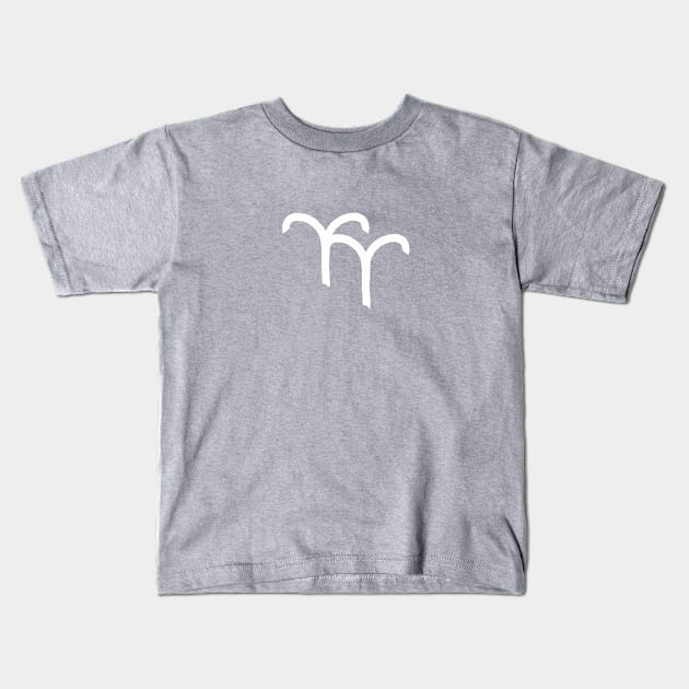 Aries and Aries Double Zodiac Horoscope Signs (White) Kids T-Shirt by Zodiafy